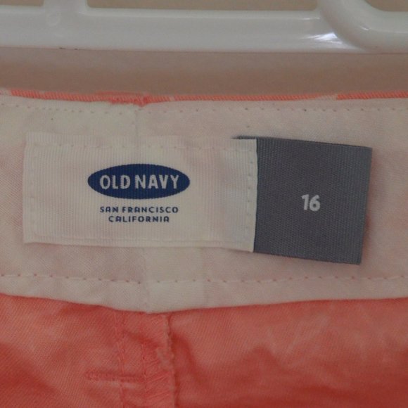 Old Navy Soft Cotton Shorts Slanted Pockets Pink Salmon Womens Plus Size 16 - Picture 7 of 8